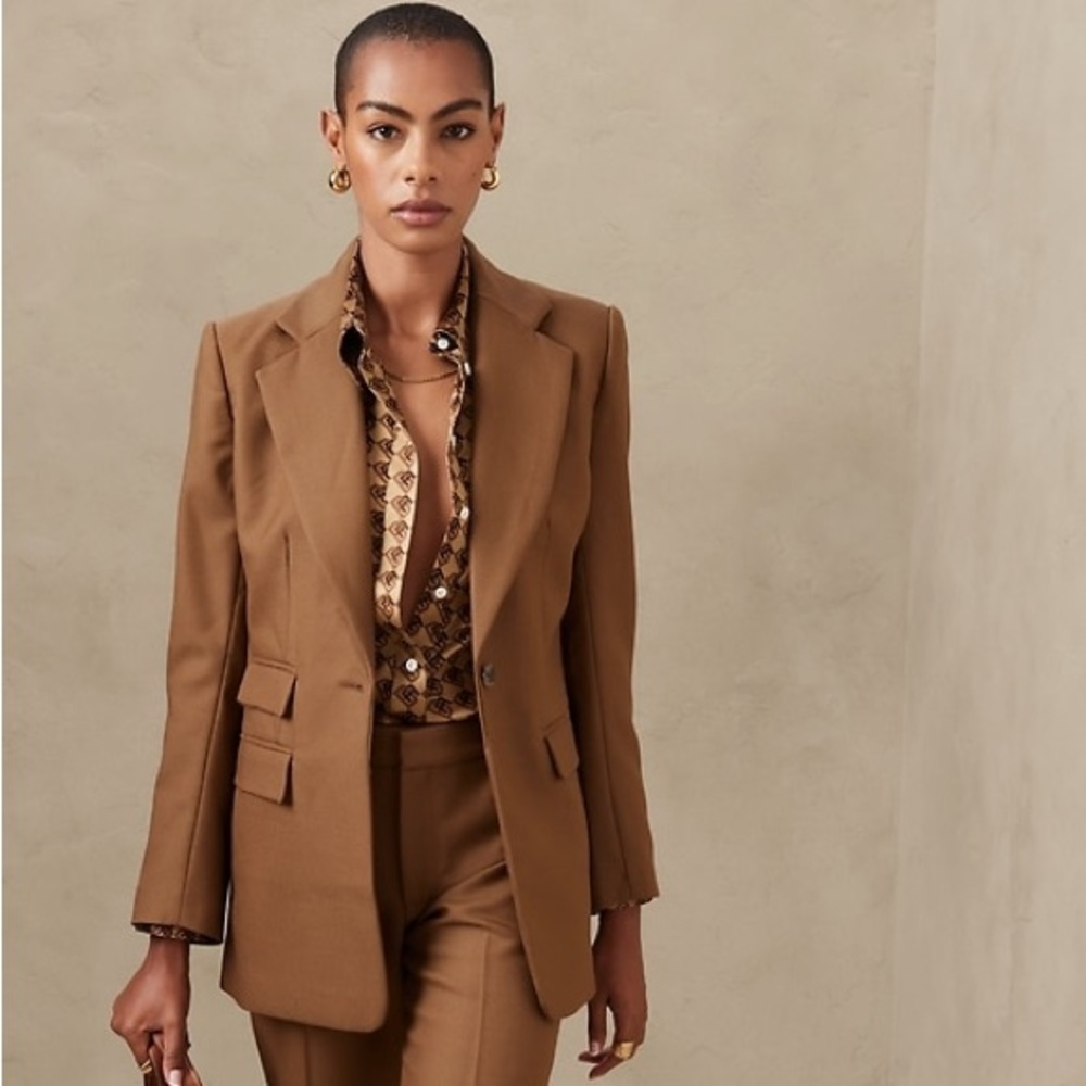 Banana Republic Lido Brown Wool Women's Blazer XS